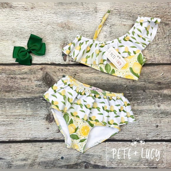Swim Pete And Lucy Nwt Lemon 2 Pc Poshmark